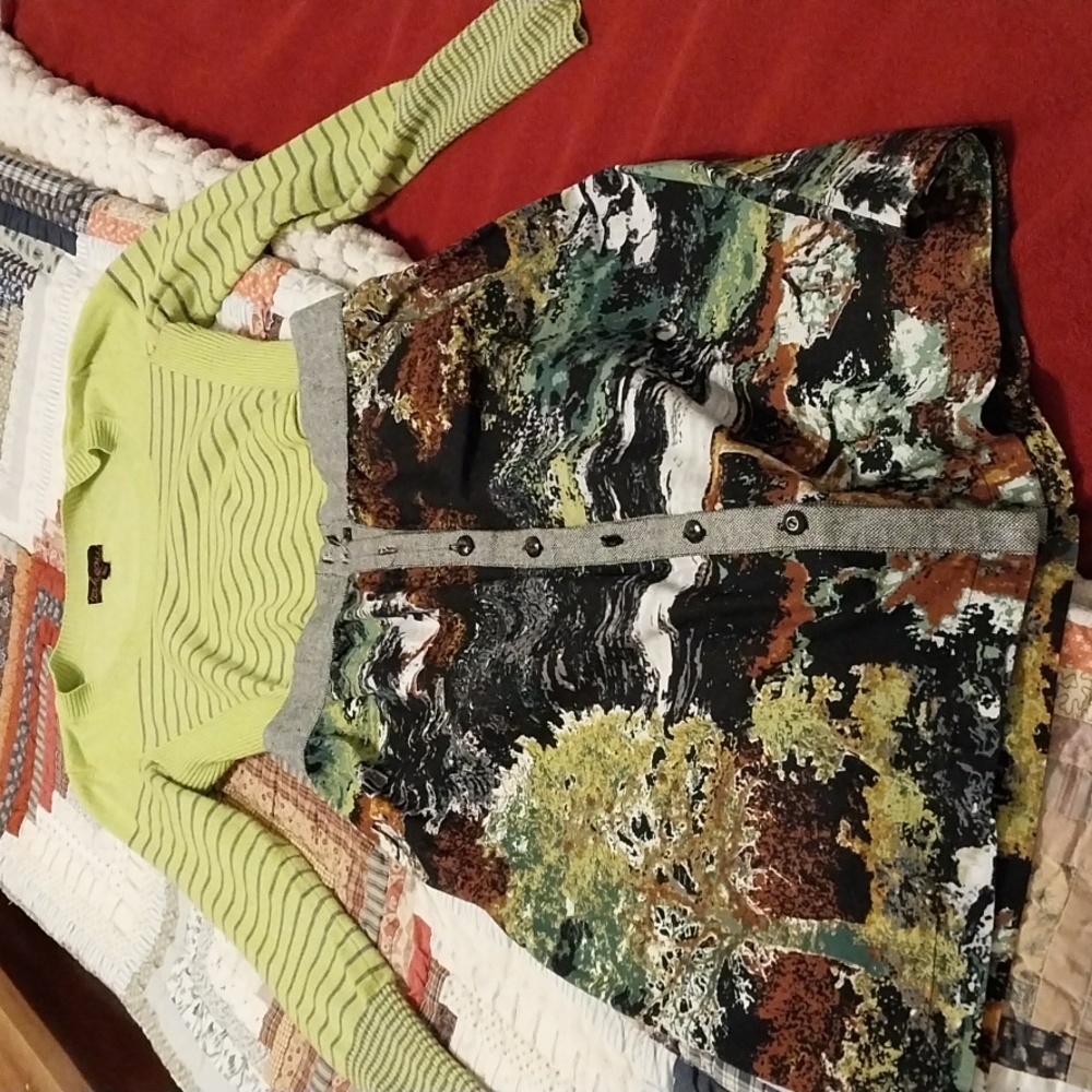 Tree print skirt